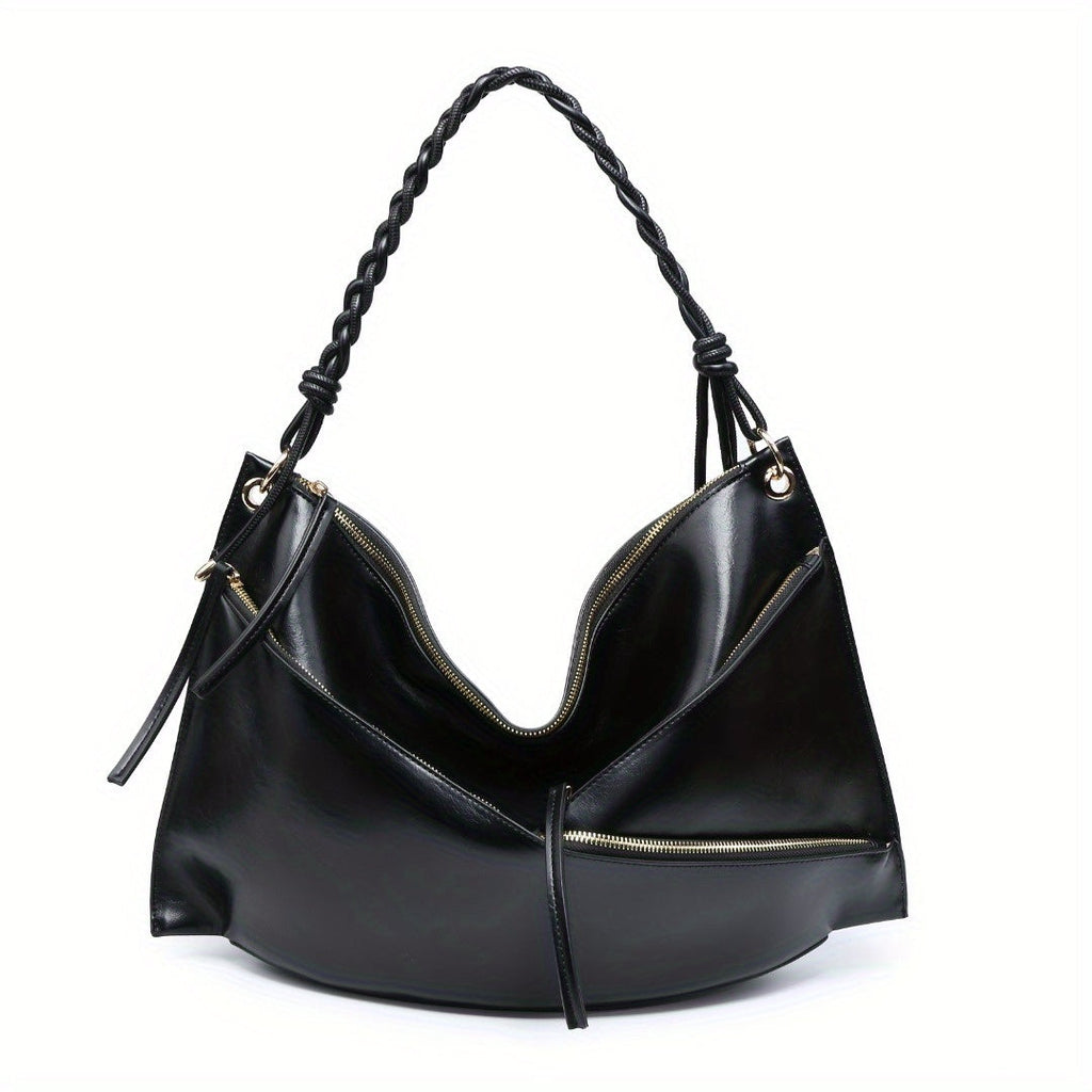 Large Shoulder Bag Unique Handmade Woven Handle  hobo