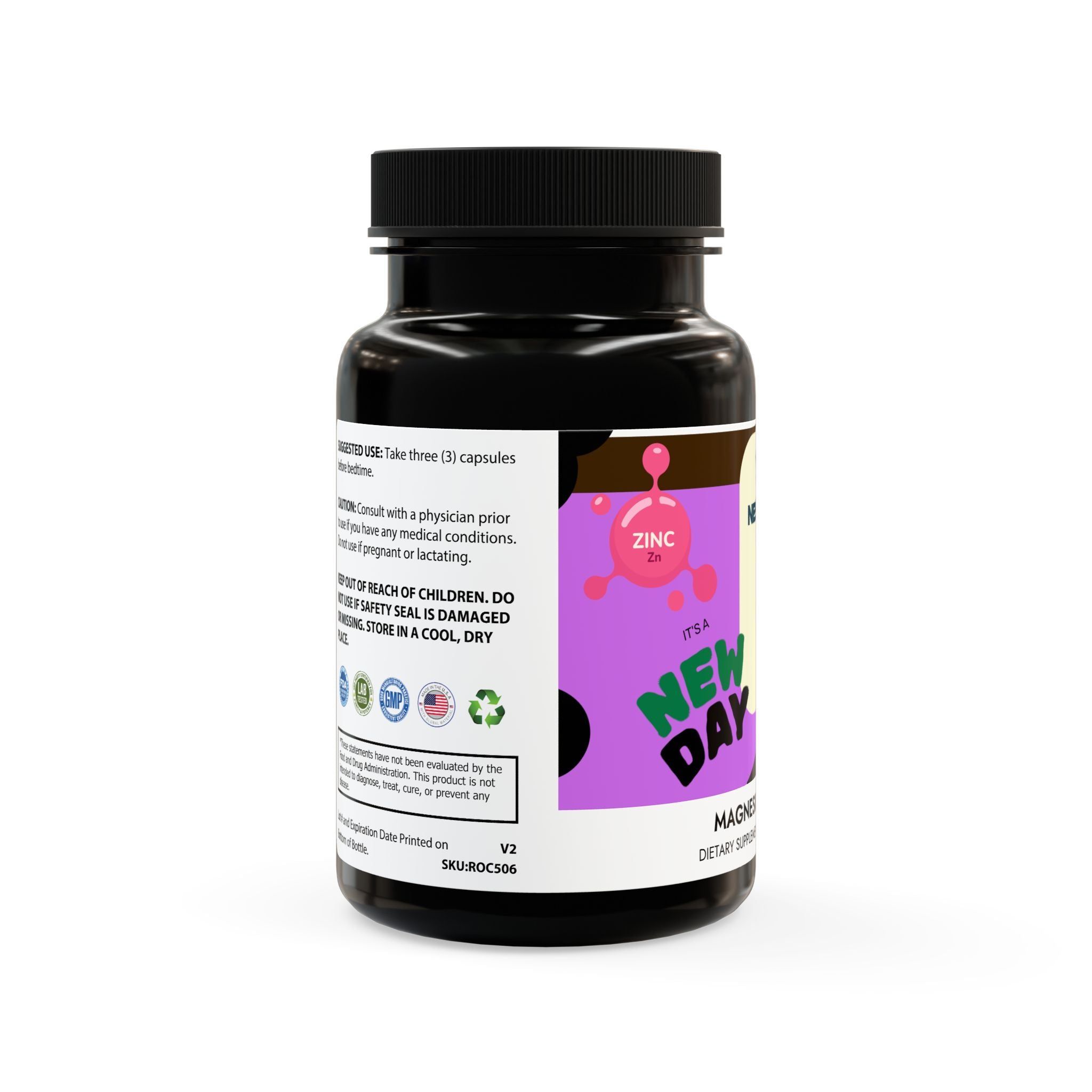 Magnesium Zinc Supplement (90 Capsules)