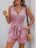 Women's Striped Romper summer outfit