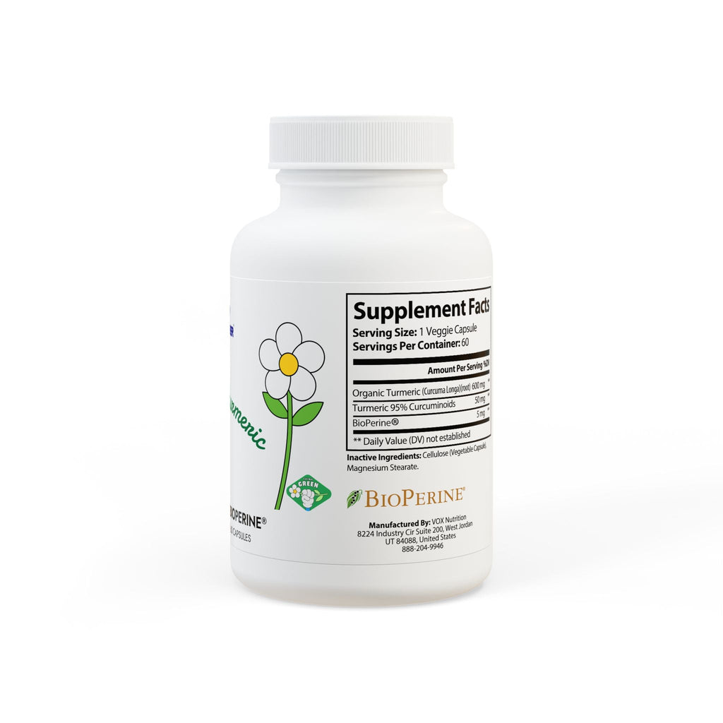 Turmeric with BioPerine® (Black Pepper Fruit Extract) Supplement (60 Capsules)