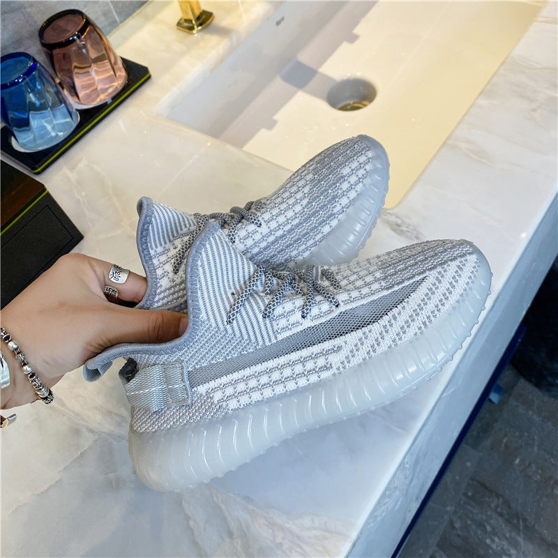Women's Mesh Lace-Up Platform Athletic Sneakers