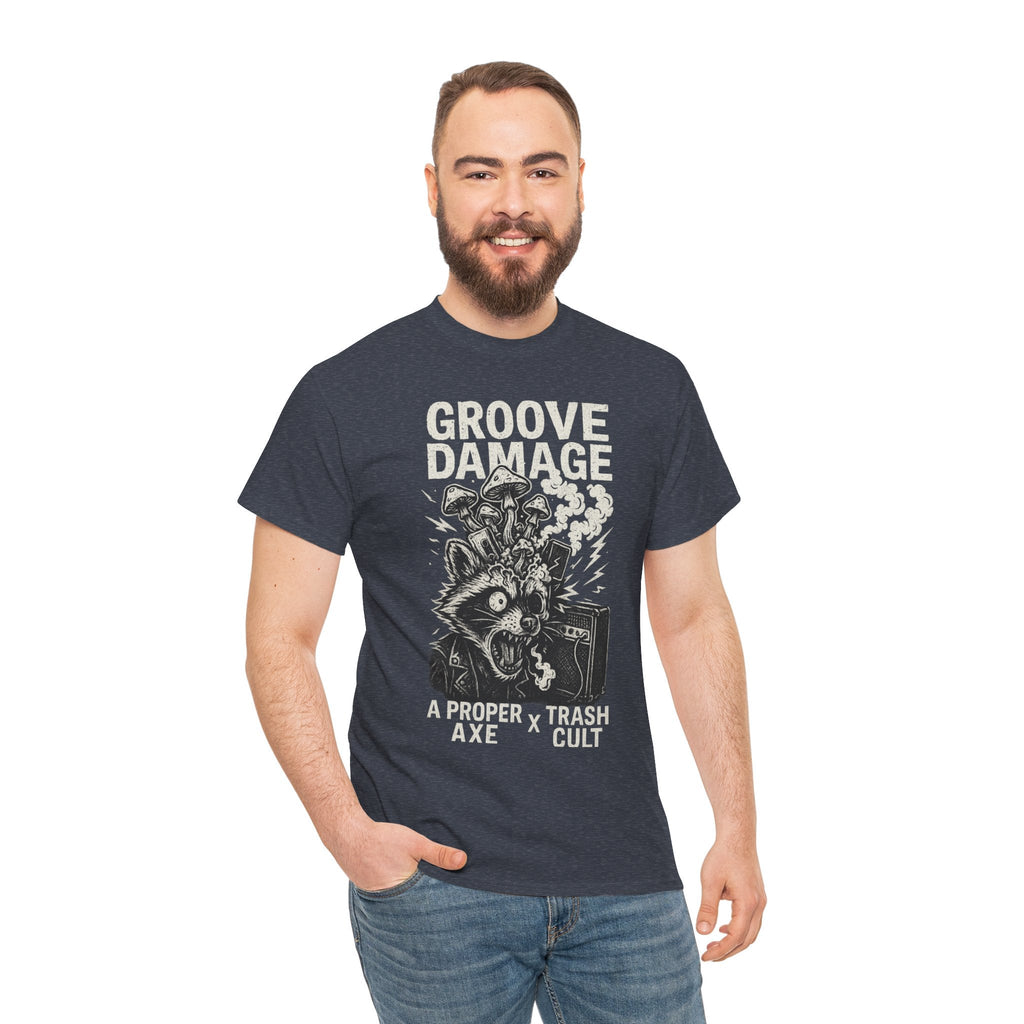 Groove Damage T-Shirt – A Proper Axe x Trash Cult Collab – Stoner Groove Punk Shirt