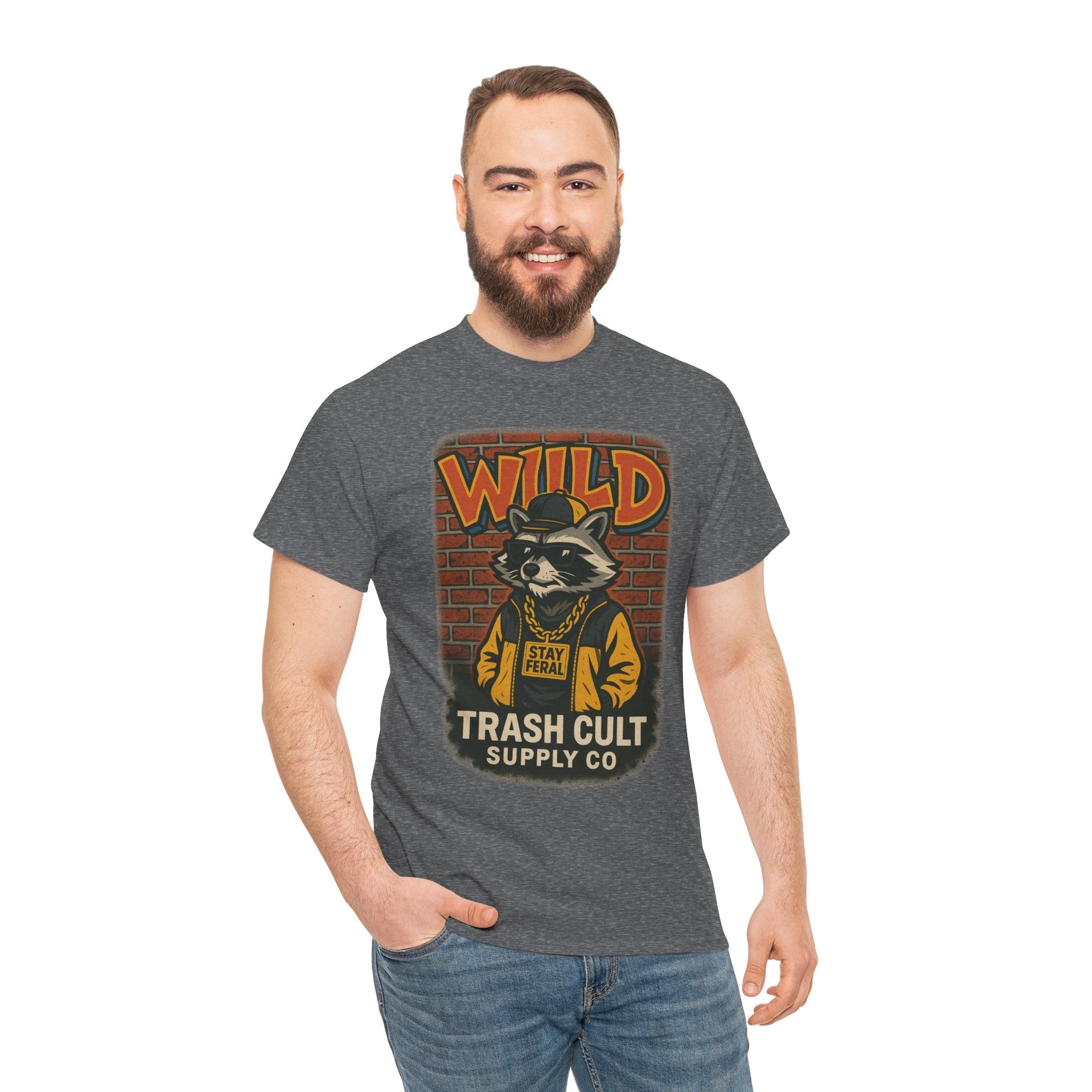 Wild Trash Cult Unisex Tee, Retro Animal T-Shirt, Graphic Tee, Eco-Conscious Apparel, Gift for Nature Lovers, Casual Streetwear