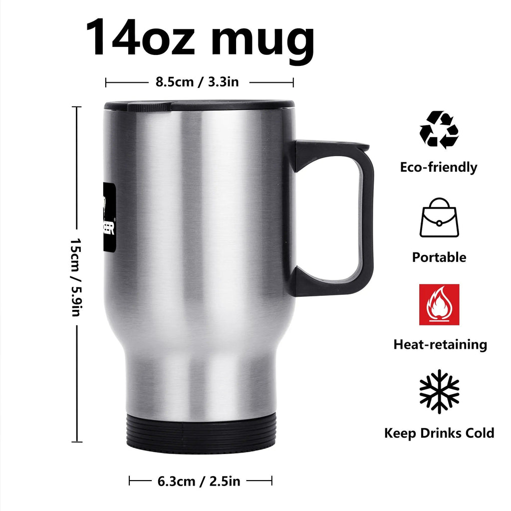 Stainless Steel Travel Coffee Mug (14 oz)