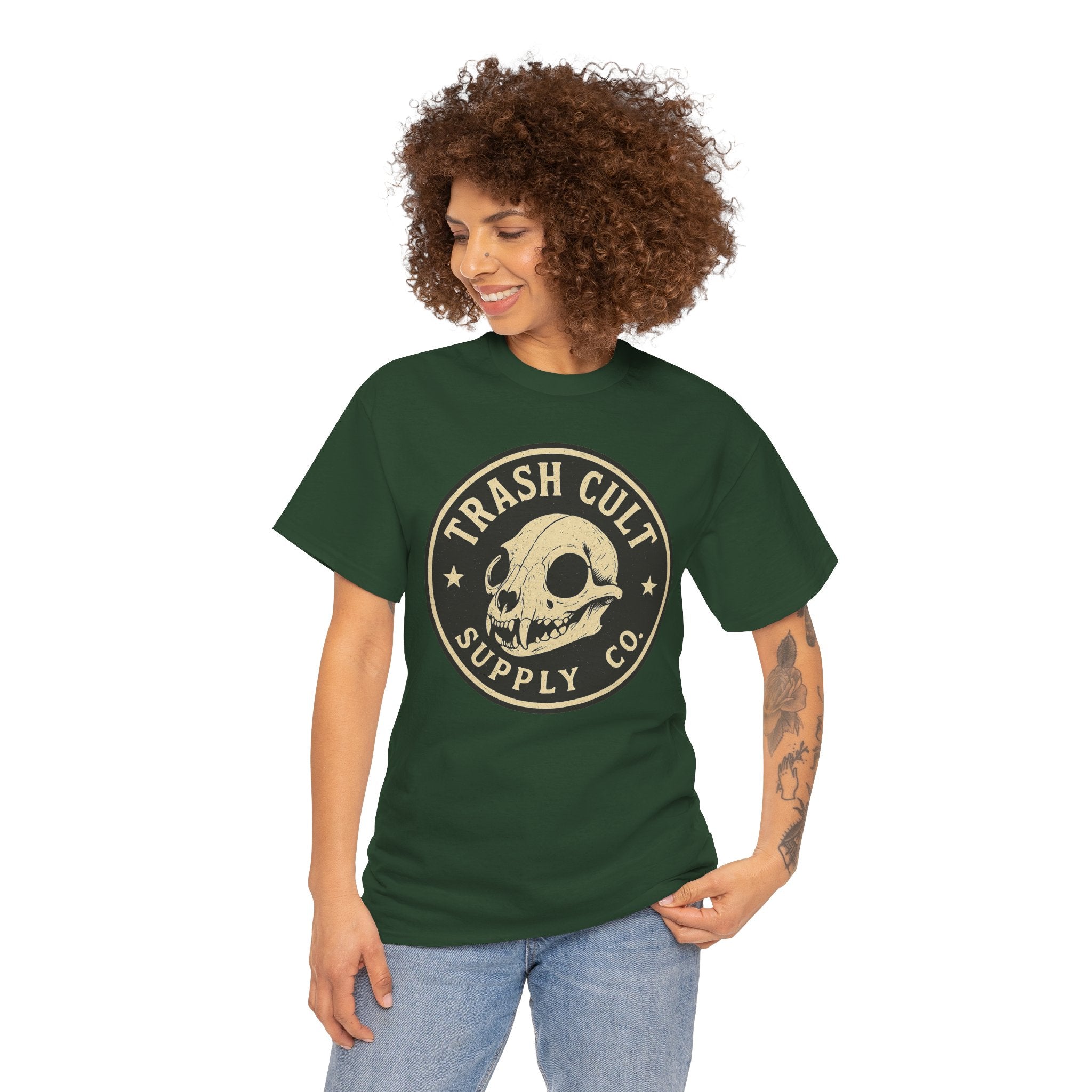 Trash Cult Skull - Stay Feral Culture Vibe, Streetwear Gift, Casual Outfit, Festival Wear, Trendy Apparel, Unique Present