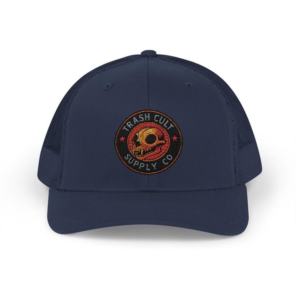 Trash Cult Supply Co. Trucker Hat – Embroidered Logo Snapback Cap