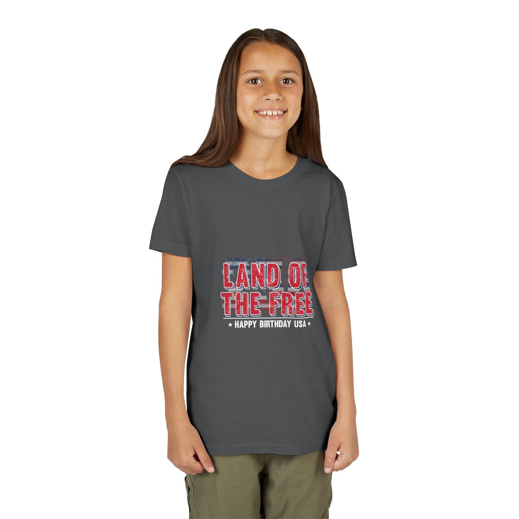 Youth Tee – "Land of the Free" Patriotic 4th of July Shirt