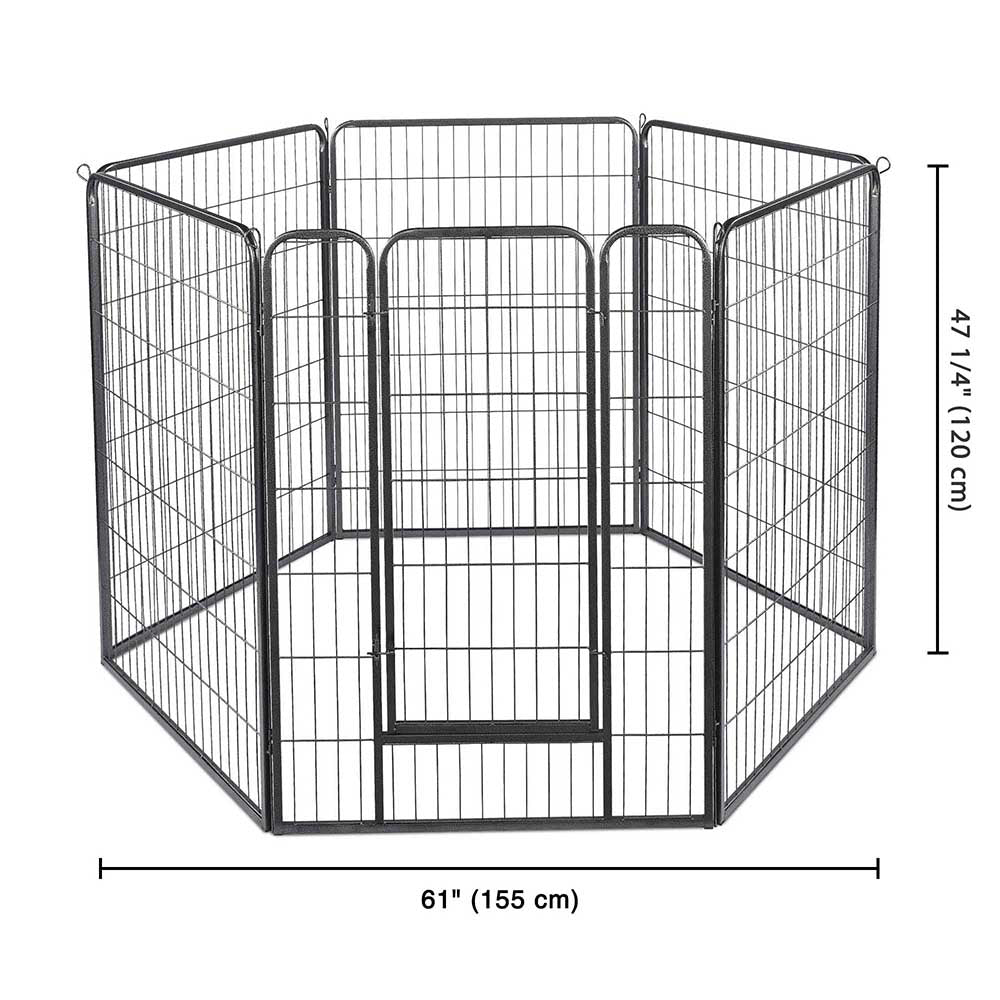Yescom Heavy Duty Dog Playpen 48" Tall 6-Panel Puppy Pen Metal