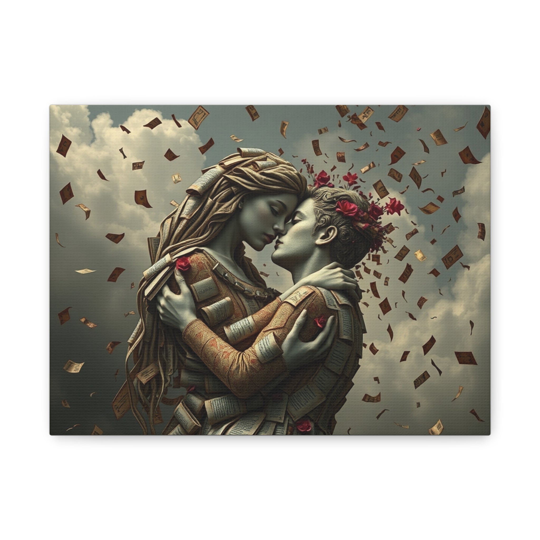 Romantic Canvas Wall Art, Love Decor for Couples, Unique Home Gift, Anniversary Decoration, Wedding Artwork