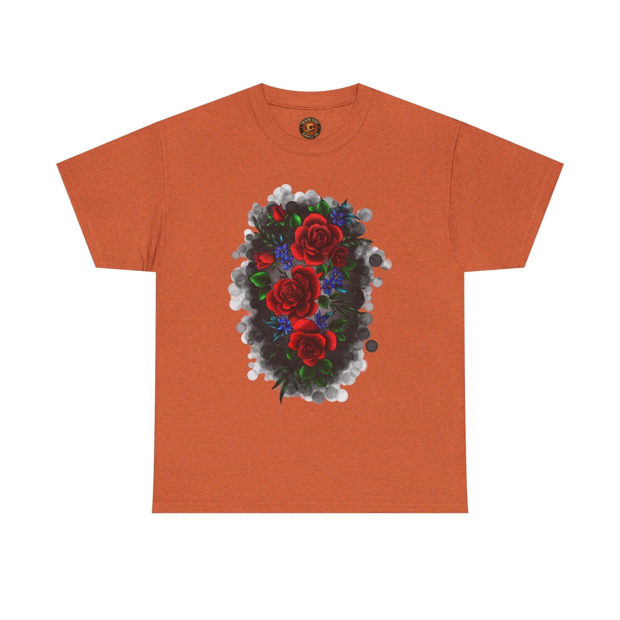 Floral Smoke Tattoo T-Shirt – Lara Davenport x Trash Cult Supply Co. Collab (Gildan 5000)