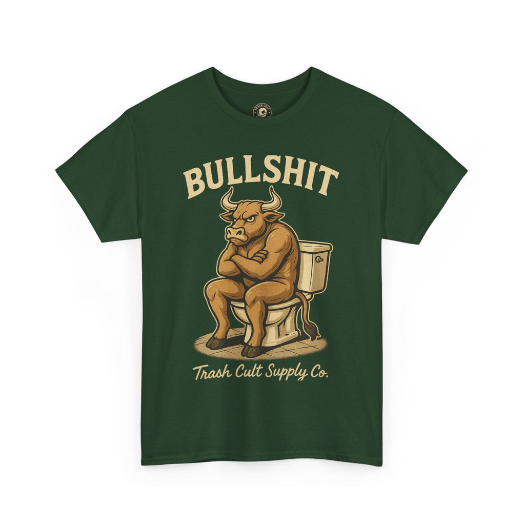 “BULLSHIT” Angry Bull Toilet Tee – Trash Cult Supply Co. | Gildan 5000 T-Shirt