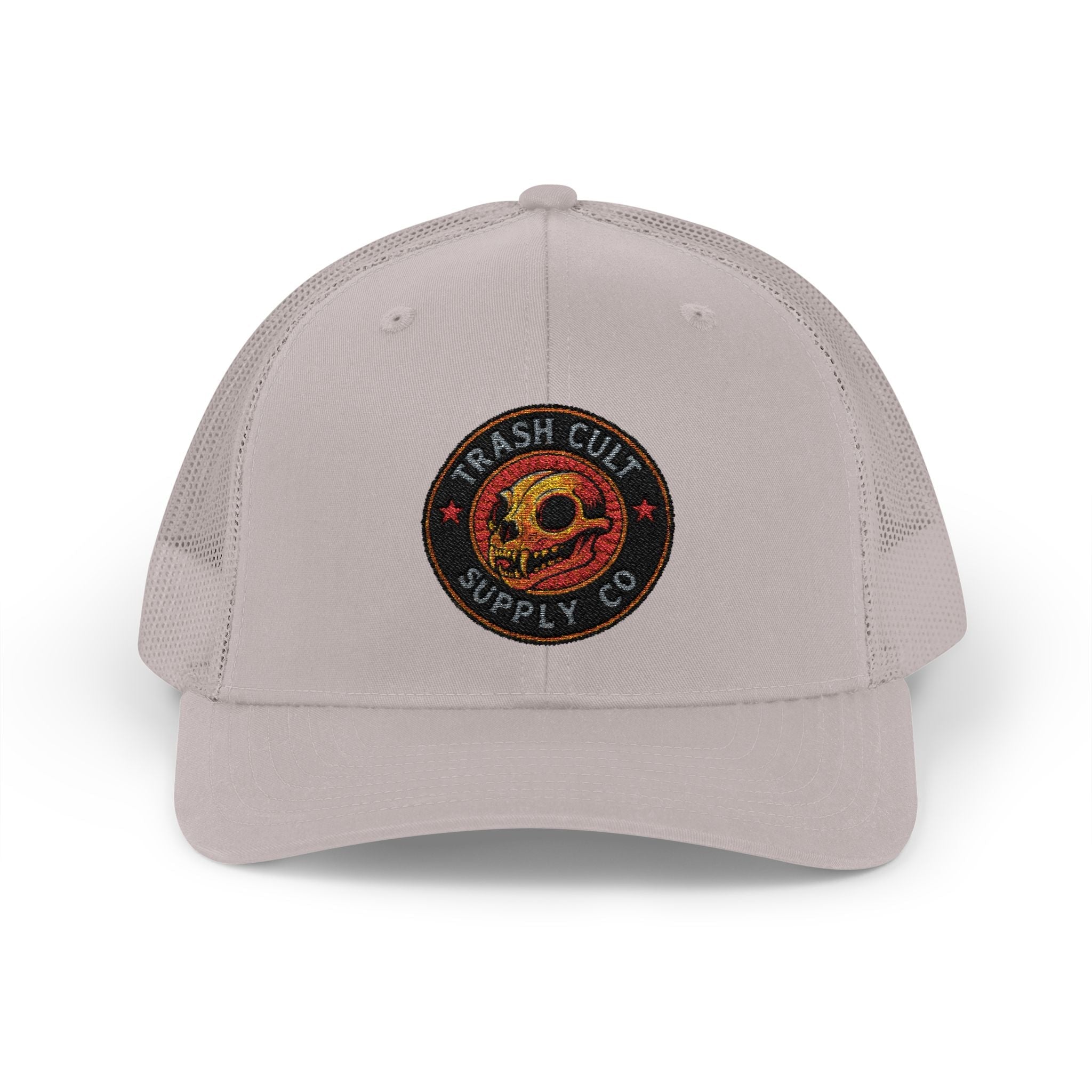 Trash Cult Supply Co. Trucker Hat – Embroidered Logo Snapback Cap