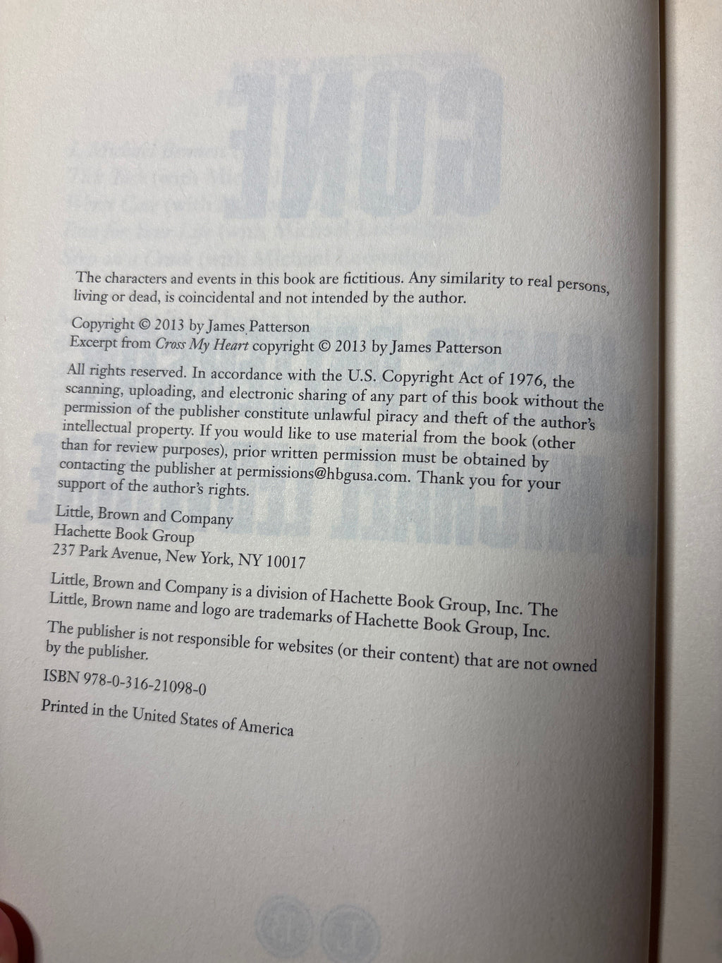 Gone by James Patterson (Michael Bennett #6)