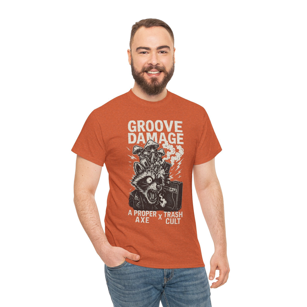 Groove Damage T-Shirt – A Proper Axe x Trash Cult Collab – Stoner Groove Punk Shirt