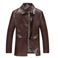 Men's Plus Size Leather Coat