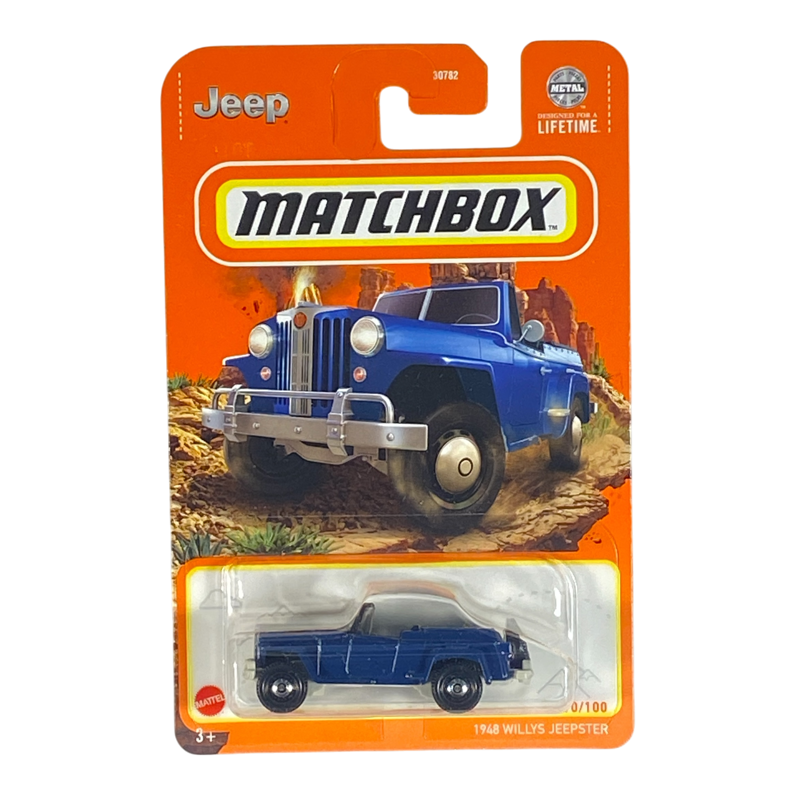 Blue Matchbox 1948 Willys Jeepster | Matchbox Series 10/100