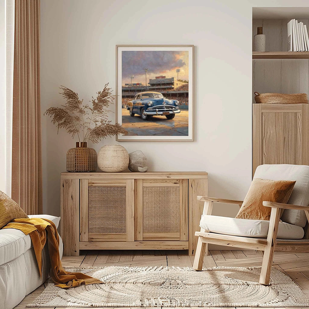 1953 Step-Down "Victory Lane Sunset" Print | Classic Speedway Art
