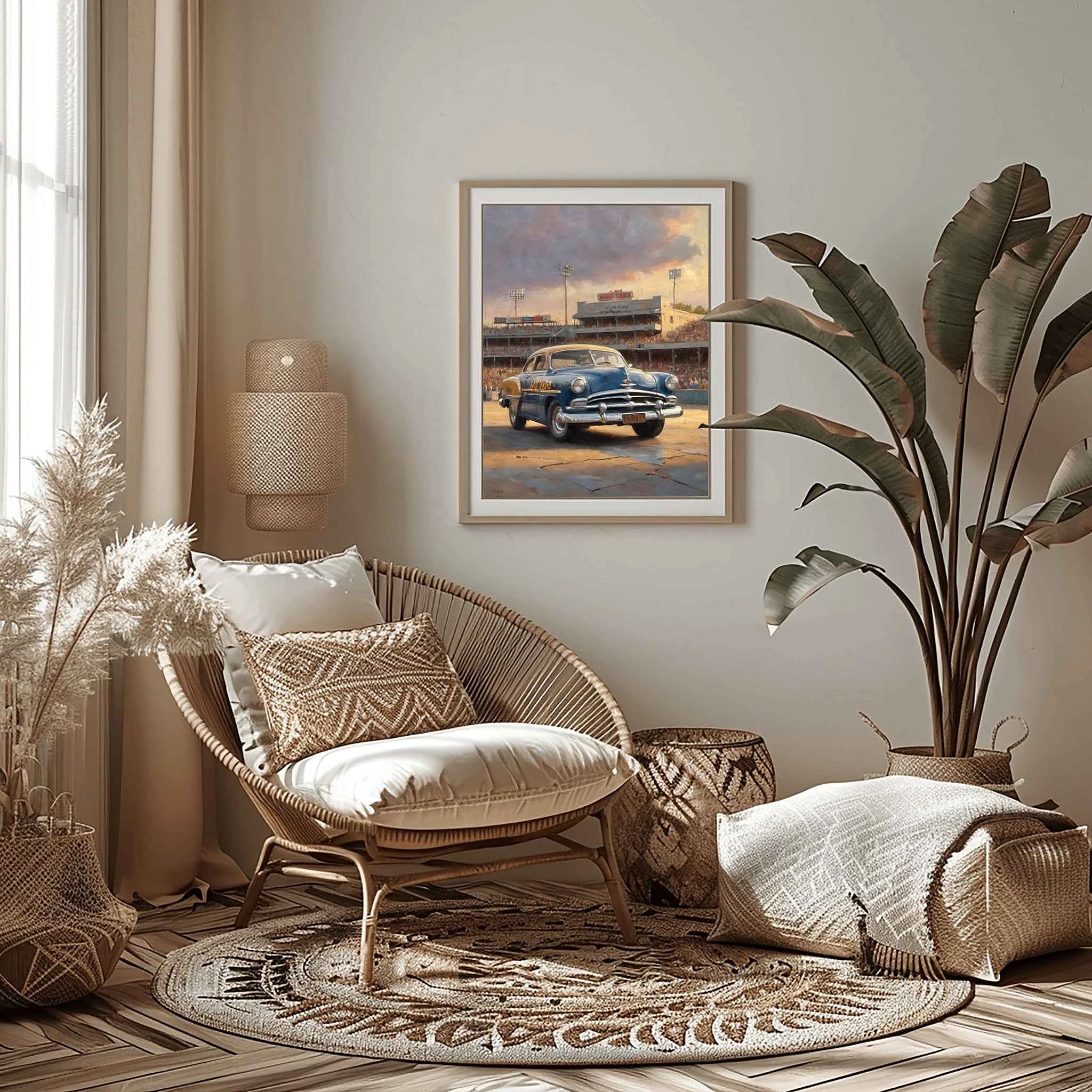 1953 Step-Down "Victory Lane Sunset" Print | Classic Speedway Art