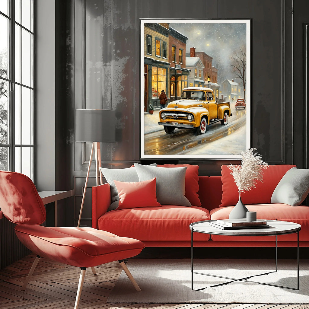 1956 Effie Classic Pickup - Winter Edition | Poster Canvas