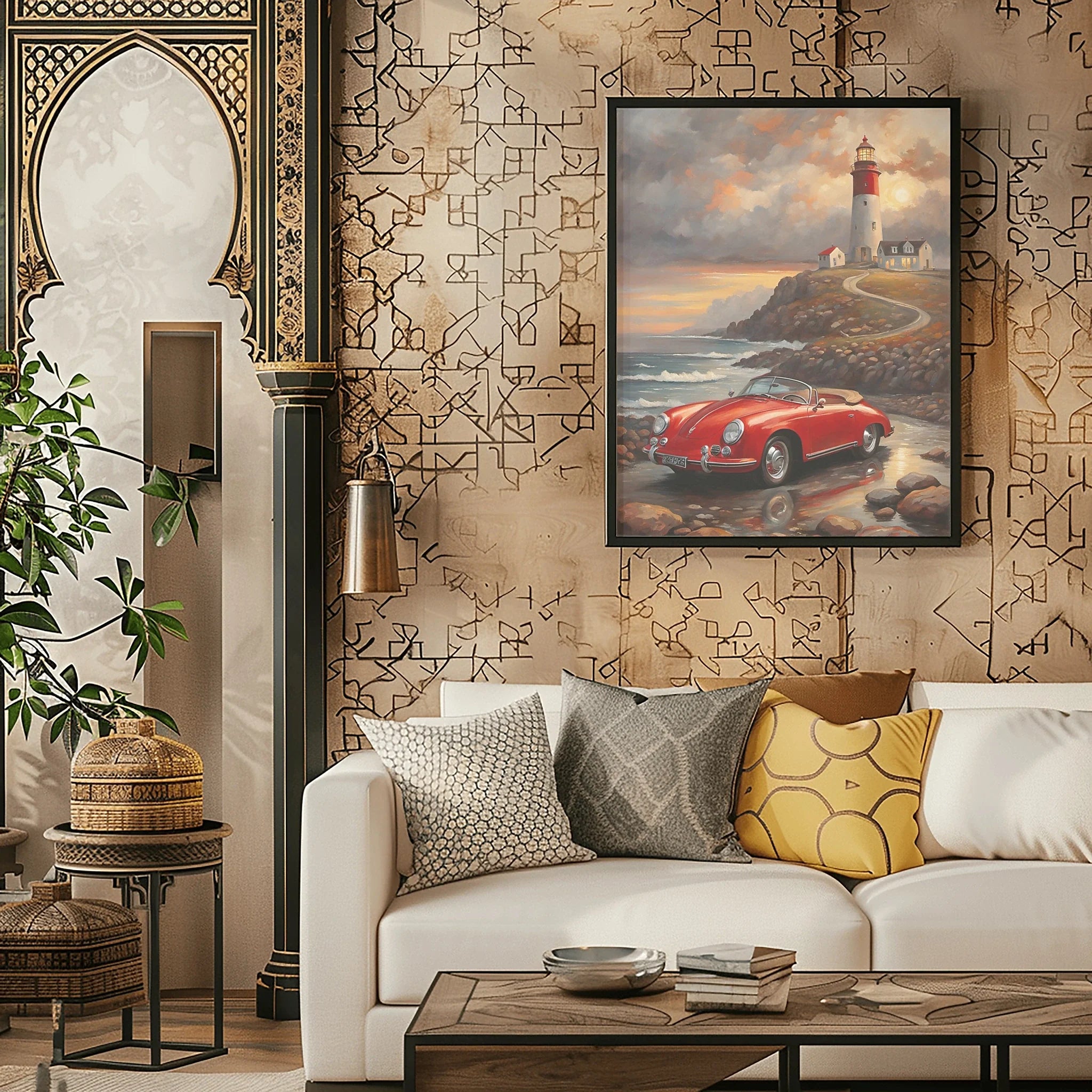 1956 German Speedster Icon - Lighthouse Edition | Poster Canvas