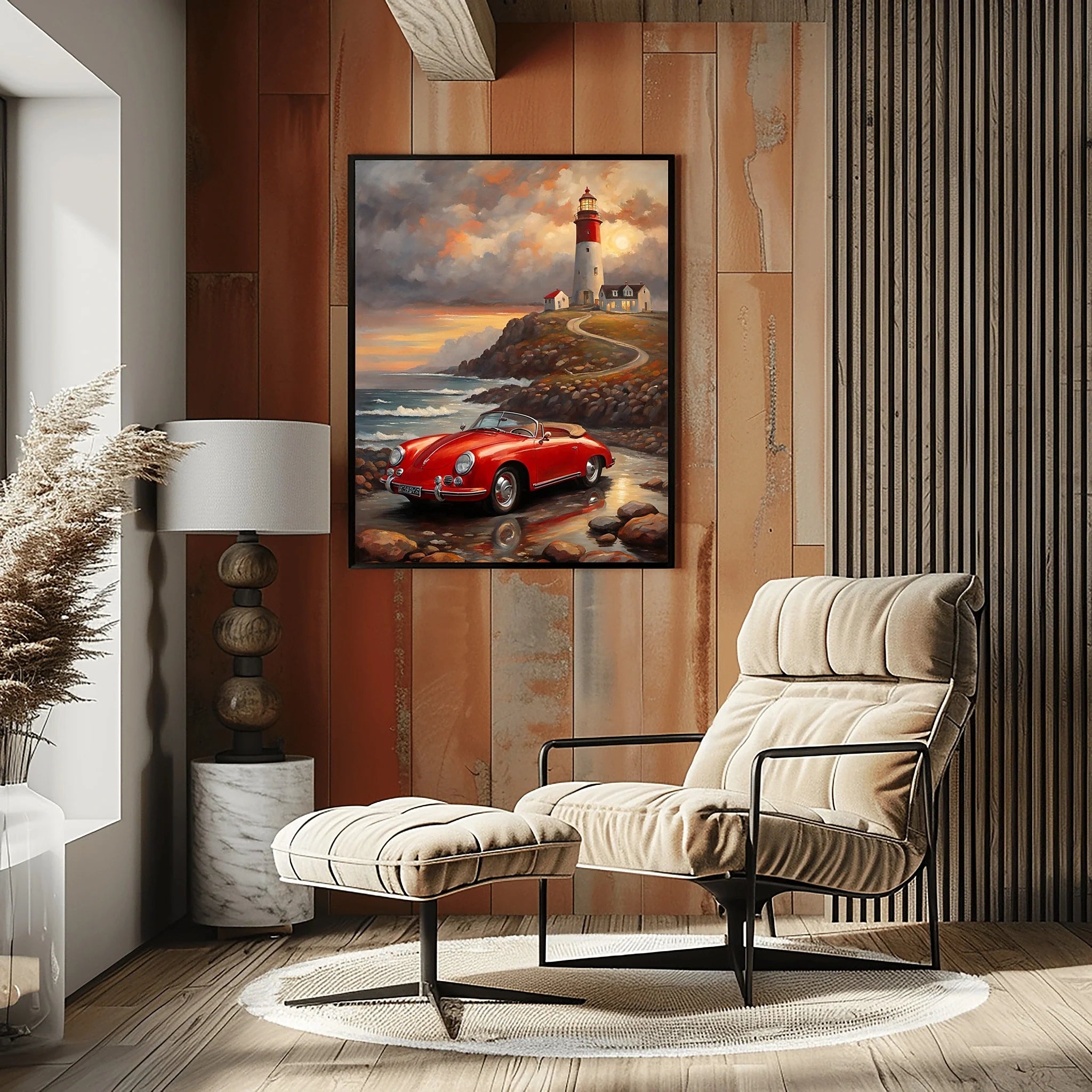 1956 German Speedster Icon - Lighthouse Edition | Poster Canvas