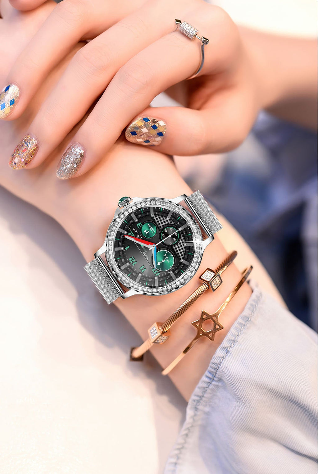 Bluetooth Watch Women's Bling Design