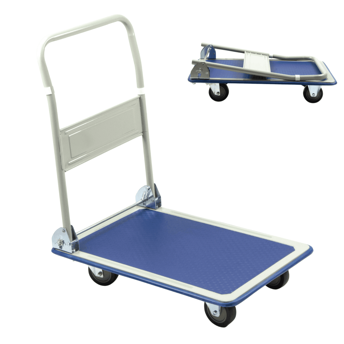 Platform Hand Truck, Compact & Foldable, 330-660 lb Capacity, Blue