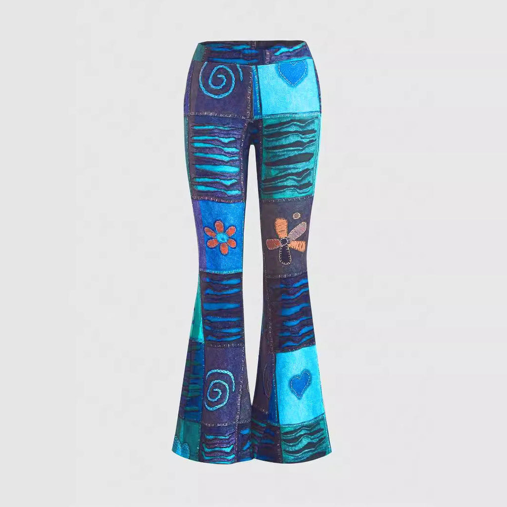 Pattern Abstract Style Personality Trend Tight Jeans