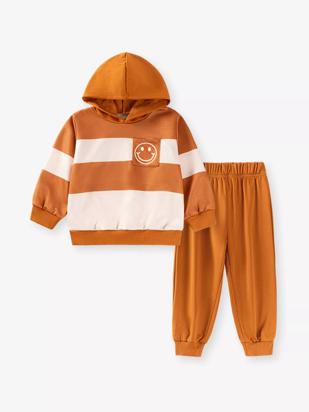 Children's Cotton Color Block Hoodie & Pants Set