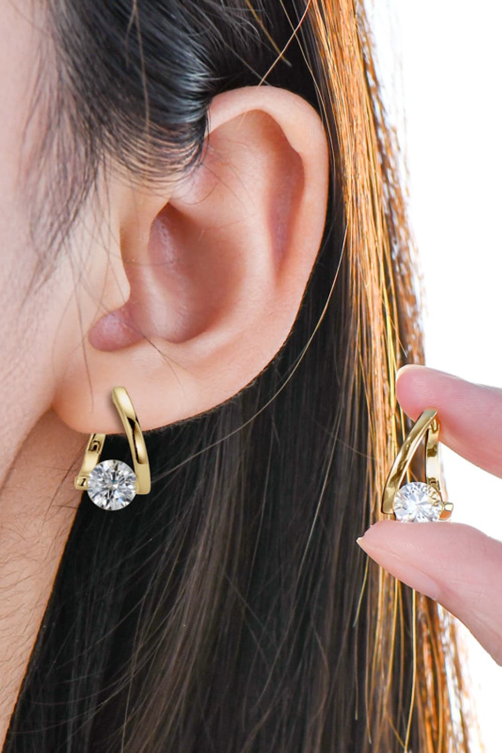 2 Carat Moissanite Sterling Silver Earrings