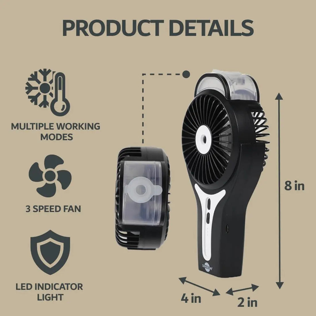 Sunneday Misting Fan, Multiple Colors Available