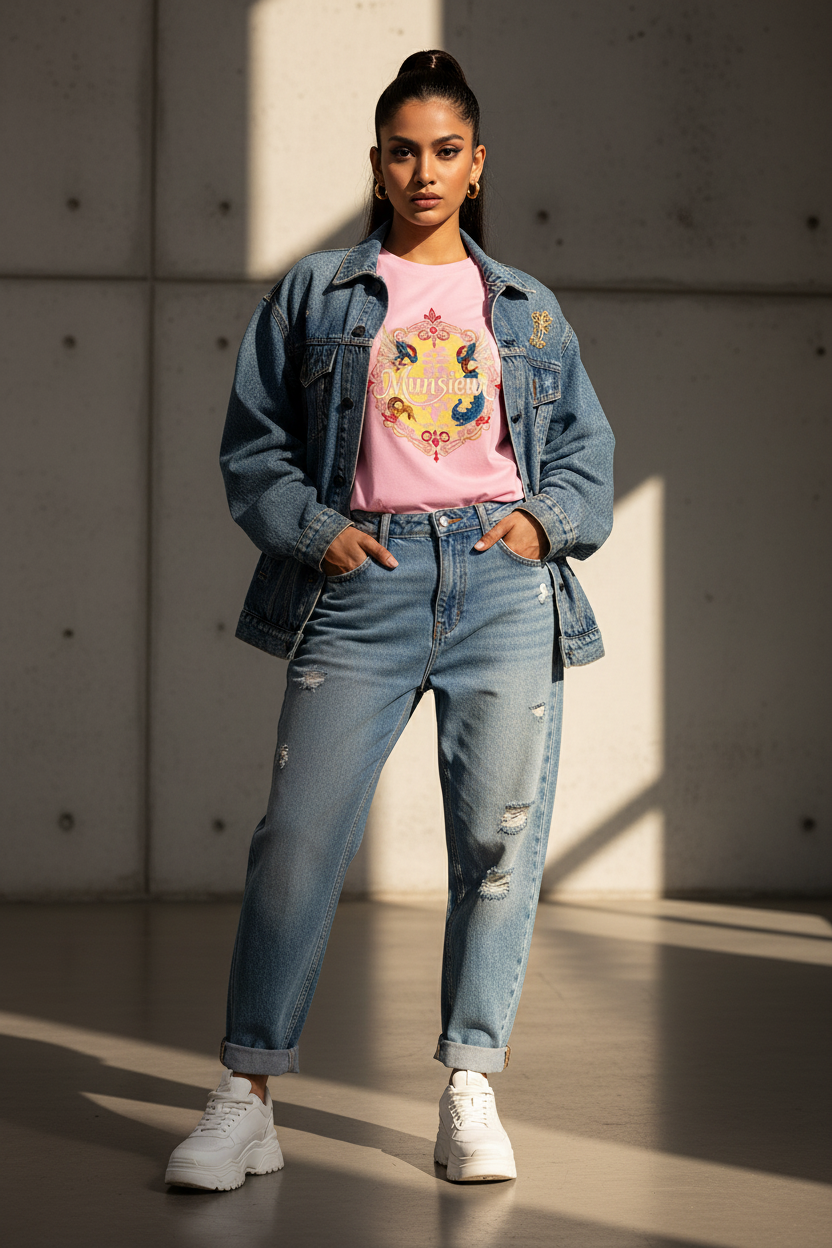 MUNSIEUR Women's T-shirt Designer Streetwear for Her