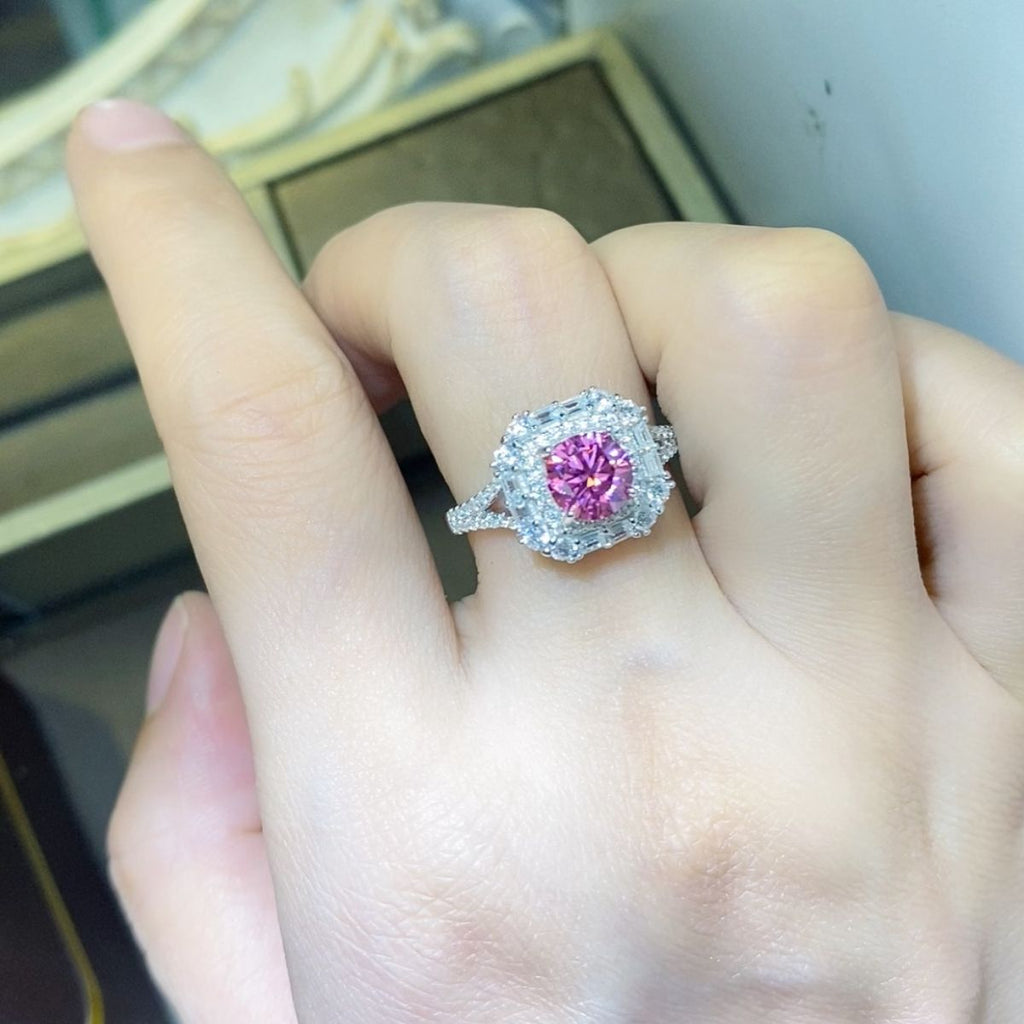 1 Carat Moissanite 925 Sterling Silver Ring