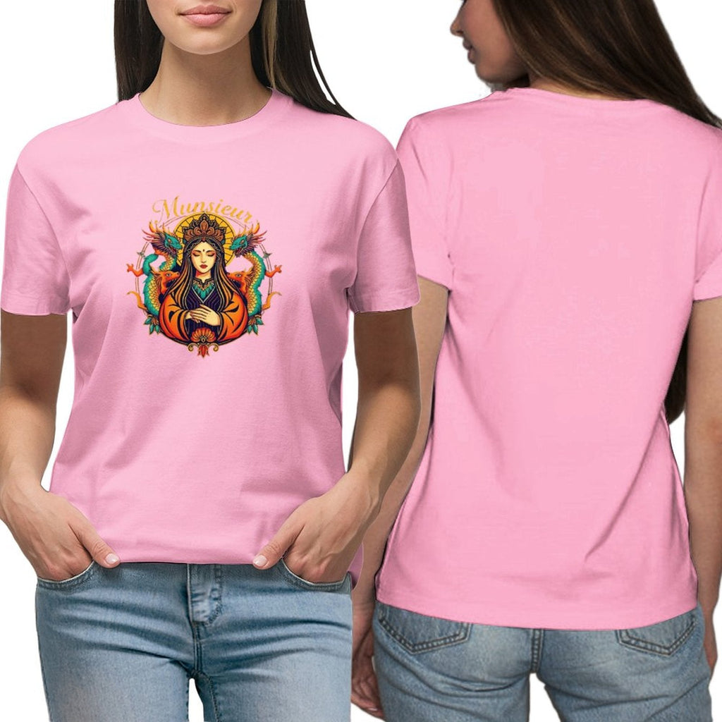 MUNSIEUR Premium Fit Timeless Luxury T-Shirt for Women