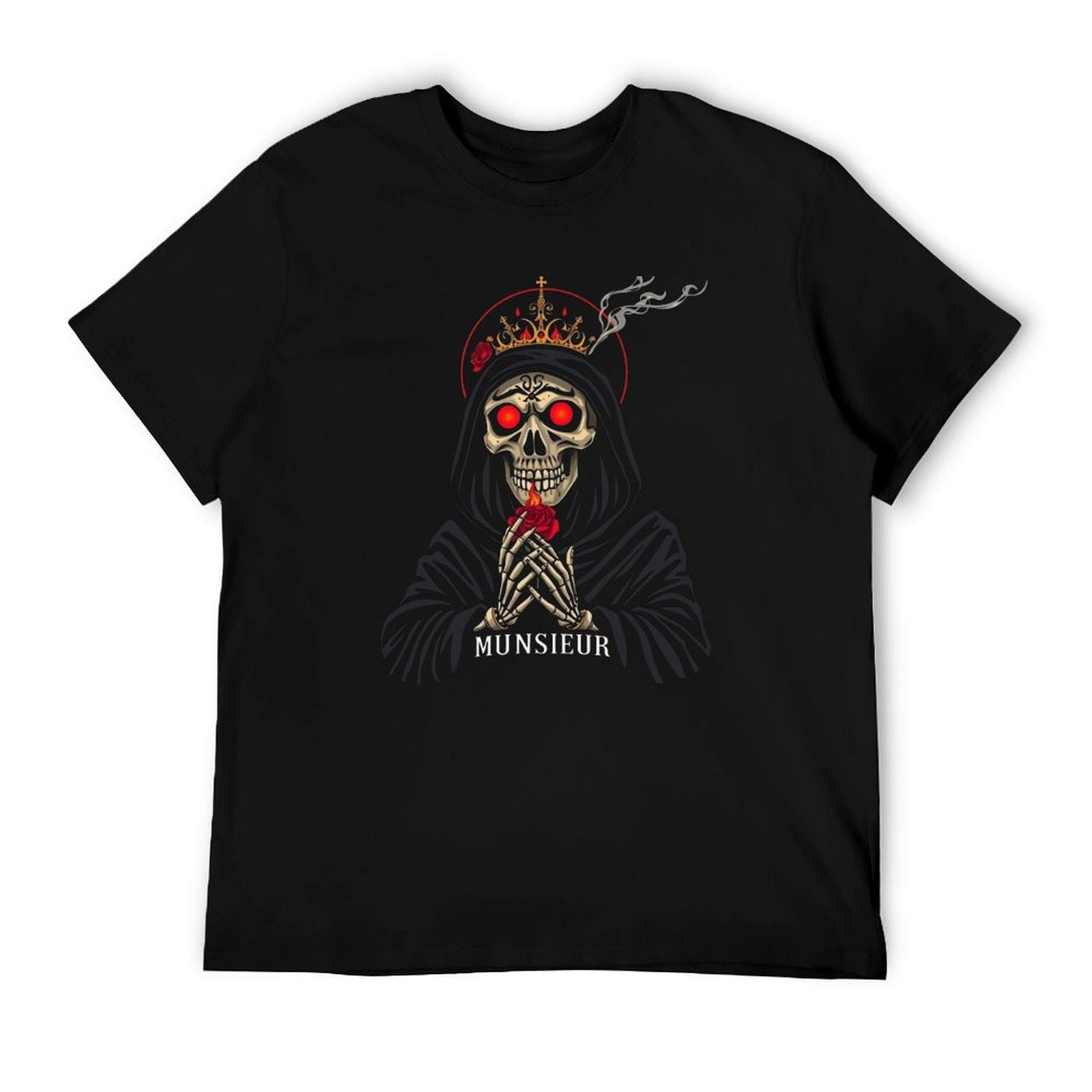 Munsieur Men's Tee Cotton "Reaper Smoke" Comfortable Tee for Men Halloween Drop