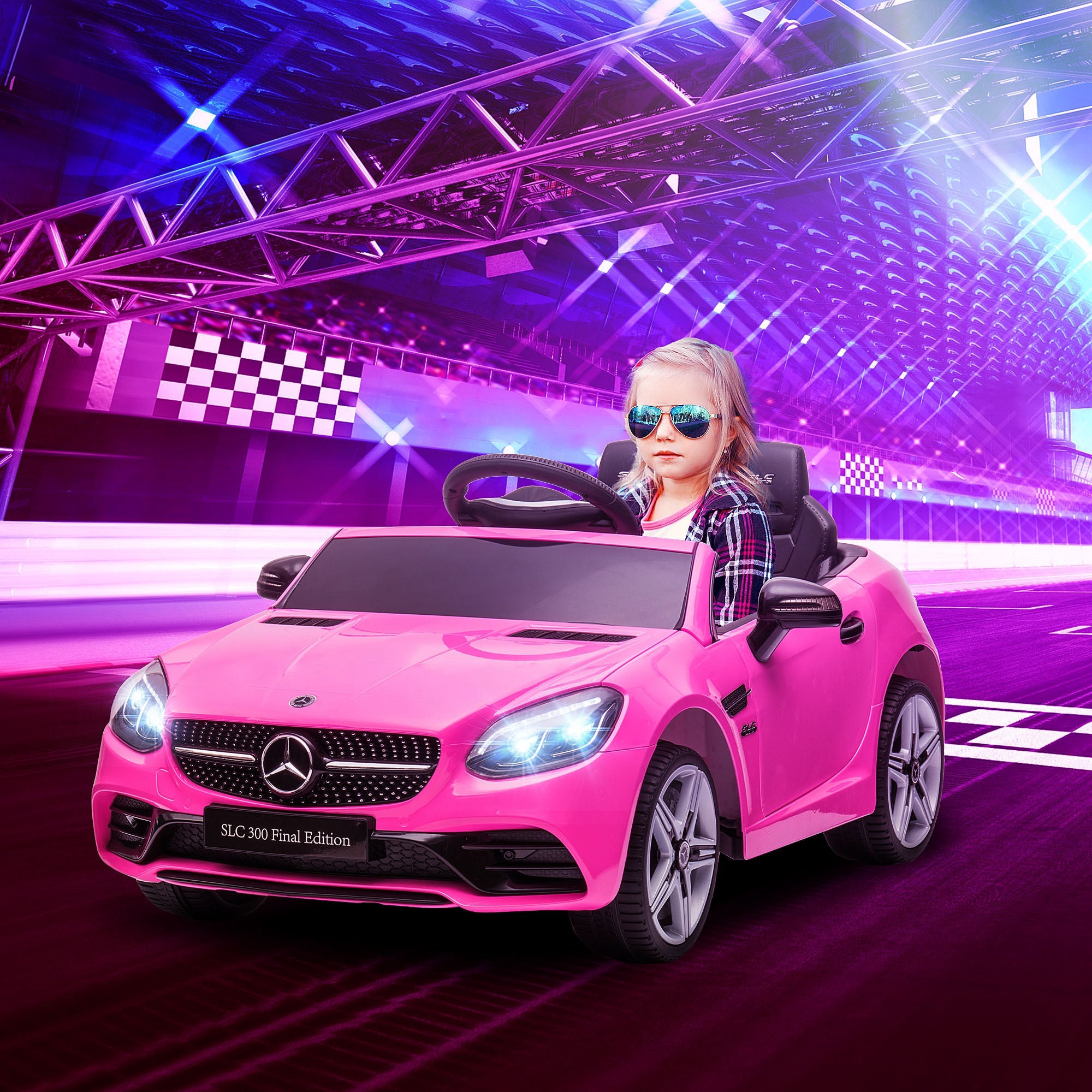 Electric Ride-On Car for Kids with Remote Control, Dual Motors, Music and Lights