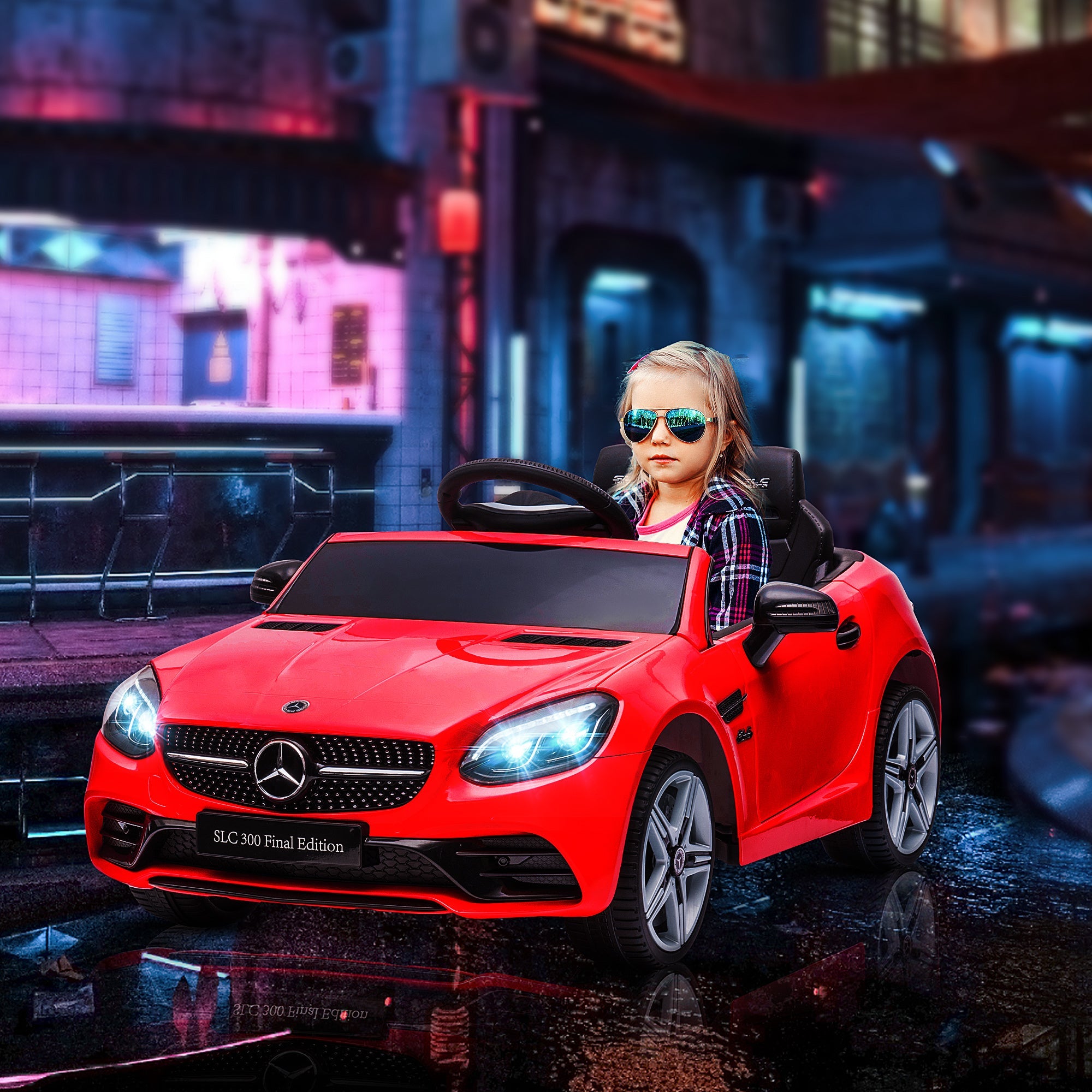 Electric Ride-On Car for Kids with Remote Control, Dual Motors, Music and Lights