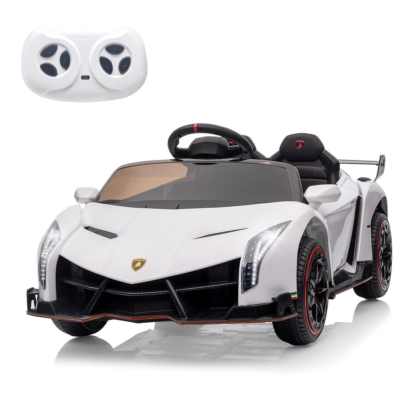 2-Seat Licensed Lamborghini Electric Ride-On Car for Kids with Remote Control and MP3 Compatibility