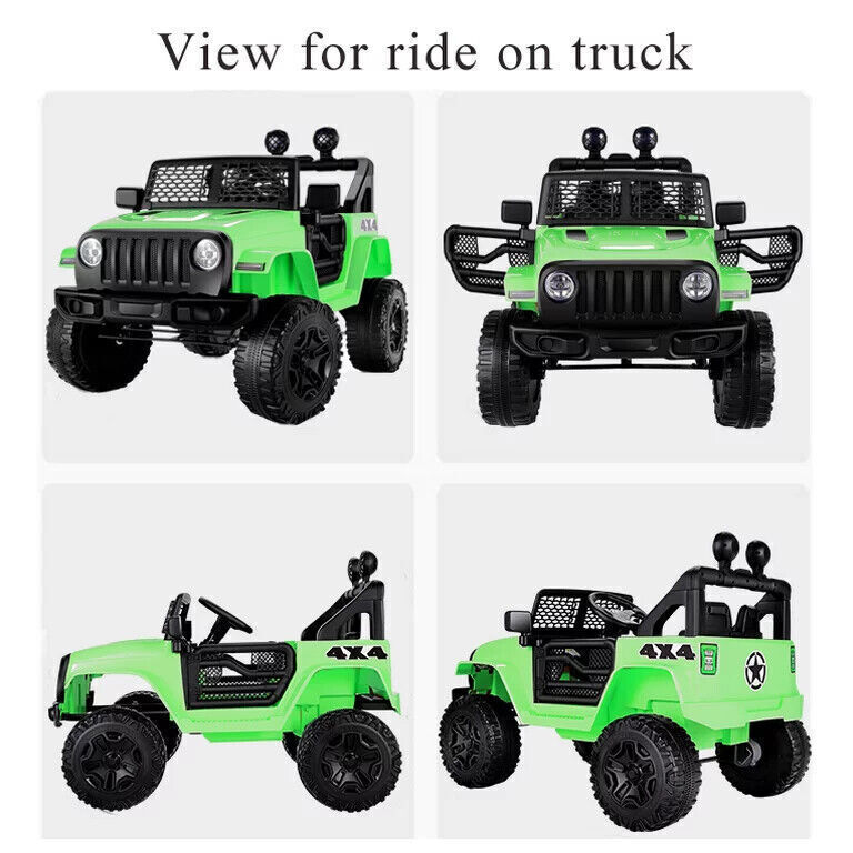 2-Seater 12V Electric Ride-On Truck for Kids with Parental Remote Control - Rechargeable Battery Included