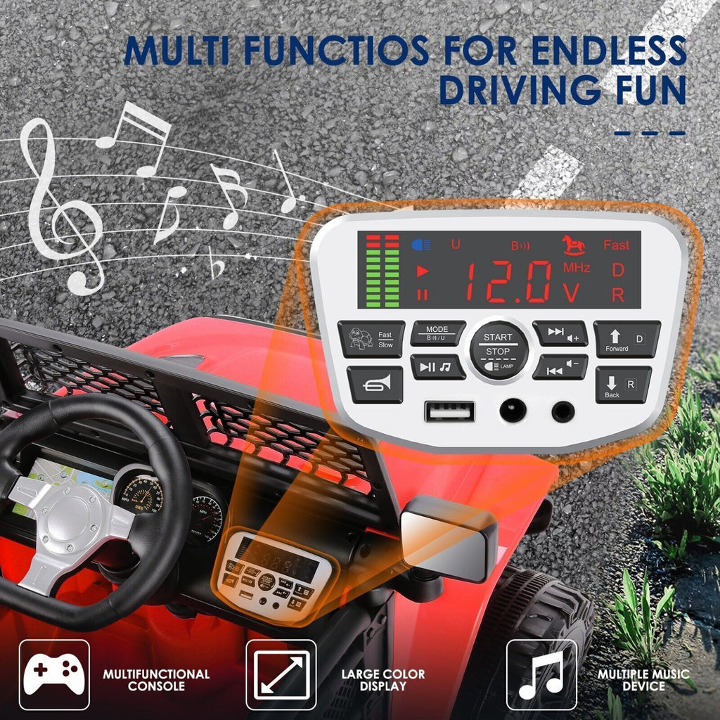 2-Seater 12V Electric Ride-On Truck for Kids with Remote Control - Supports up to 110lbs