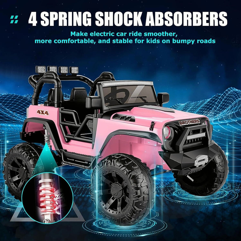 2-Seater 24V Electric Ride-On Car for Kids with Remote Control - Pink