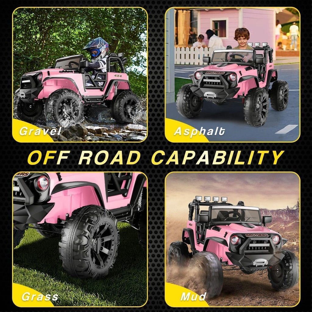 2-Seater 24V Electric Ride-On Truck for Kids with Remote Control
