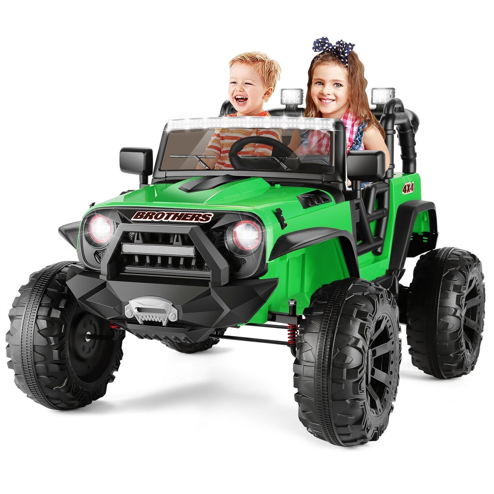 2-Seater 24V Electric Ride-On Truck for Kids with Bluetooth and Remote Control