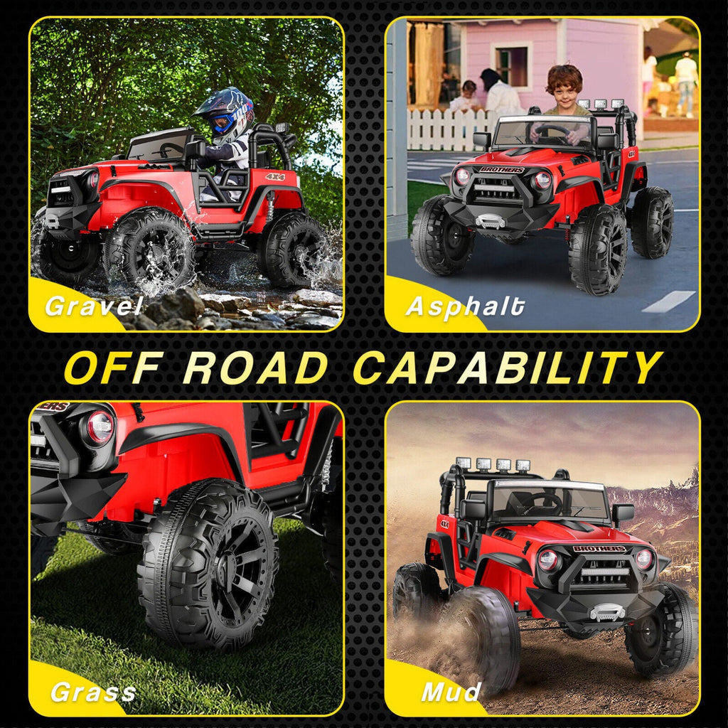 2-Seater 24V Electric Ride-On Truck for Kids with Bluetooth and Remote Control