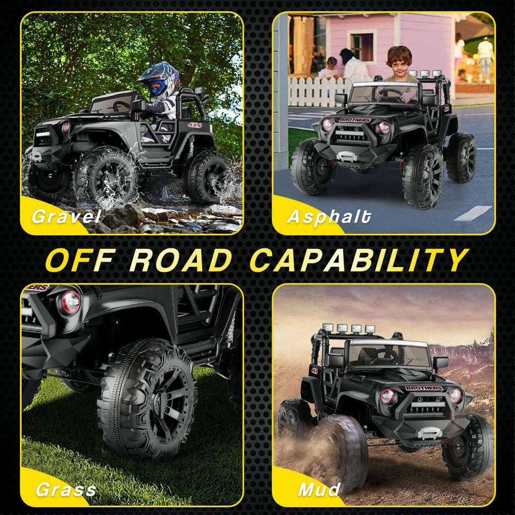 2-Seater 24V Electric Ride-On Truck for Kids with Parental Remote Control - US Version