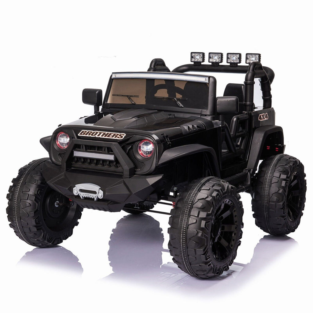 Electric 24V Kids Ride on Truck Car Jeep with MP3 Player, LED Lights, and Remote Control - 2 Seats
