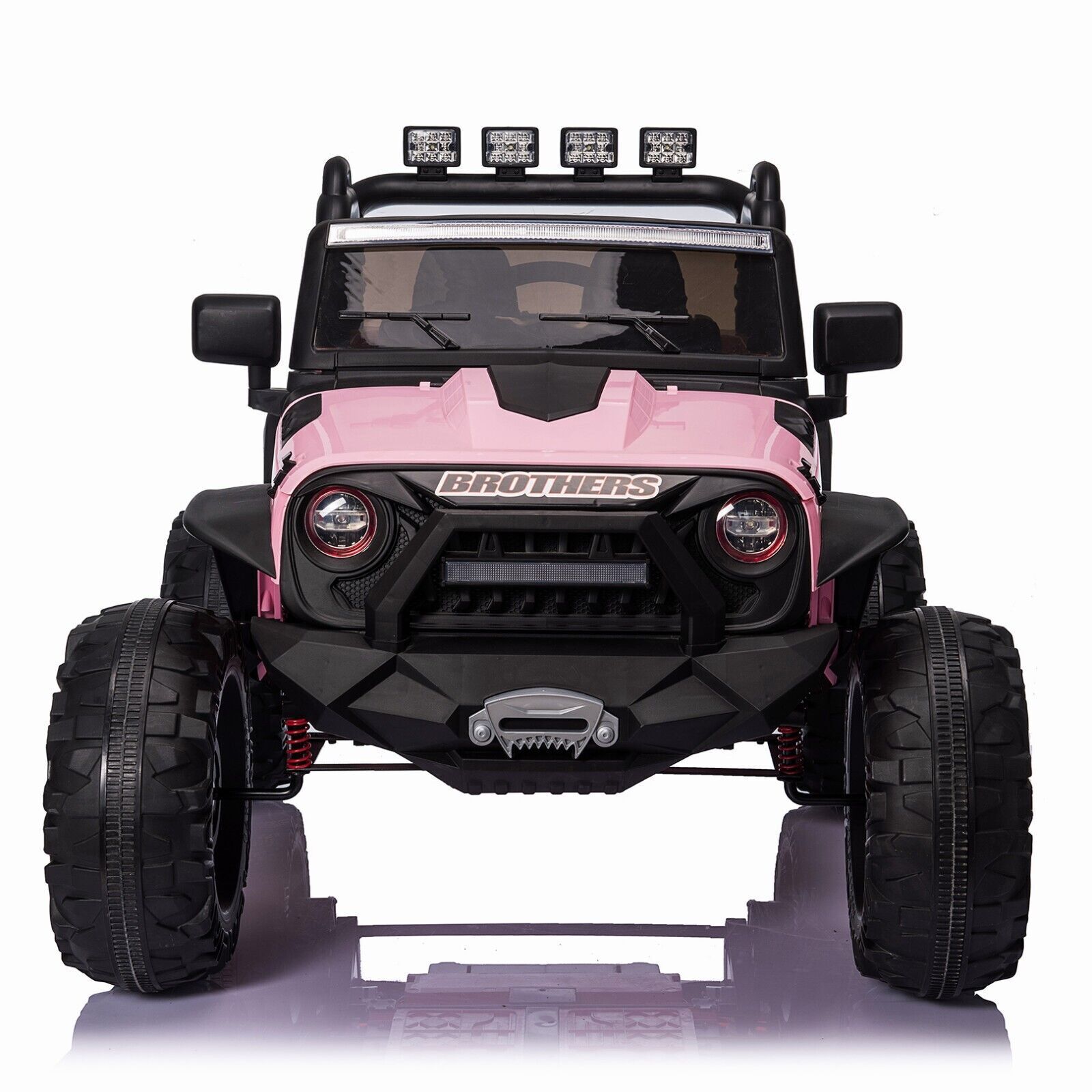 24V Kids Electric Jeep with Parent Remote Control, LED Lights, Music, and USB Port
