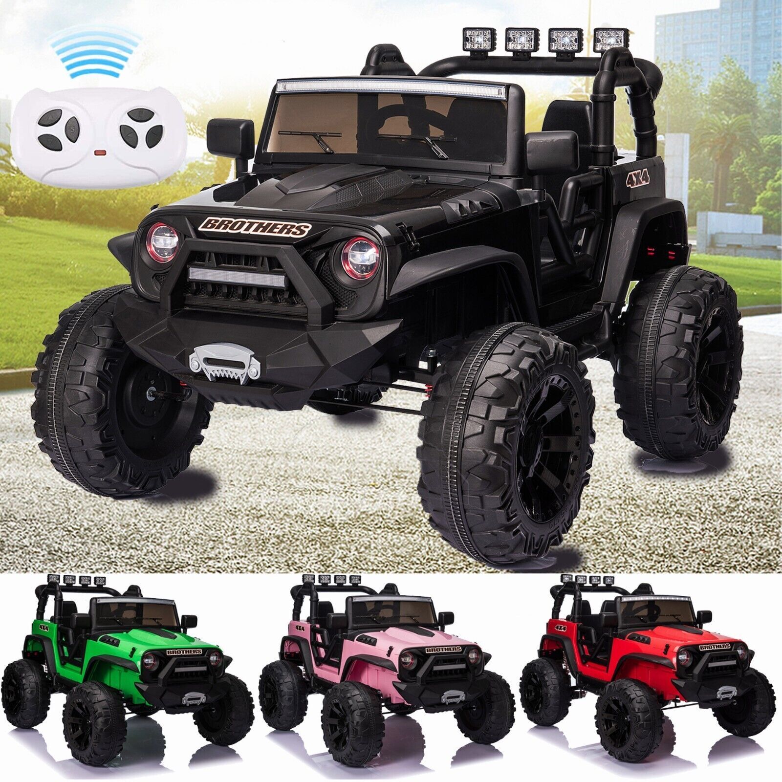 2-Seater 24V Electric Ride-On Toy Truck with MP3 and Remote Control for Kids