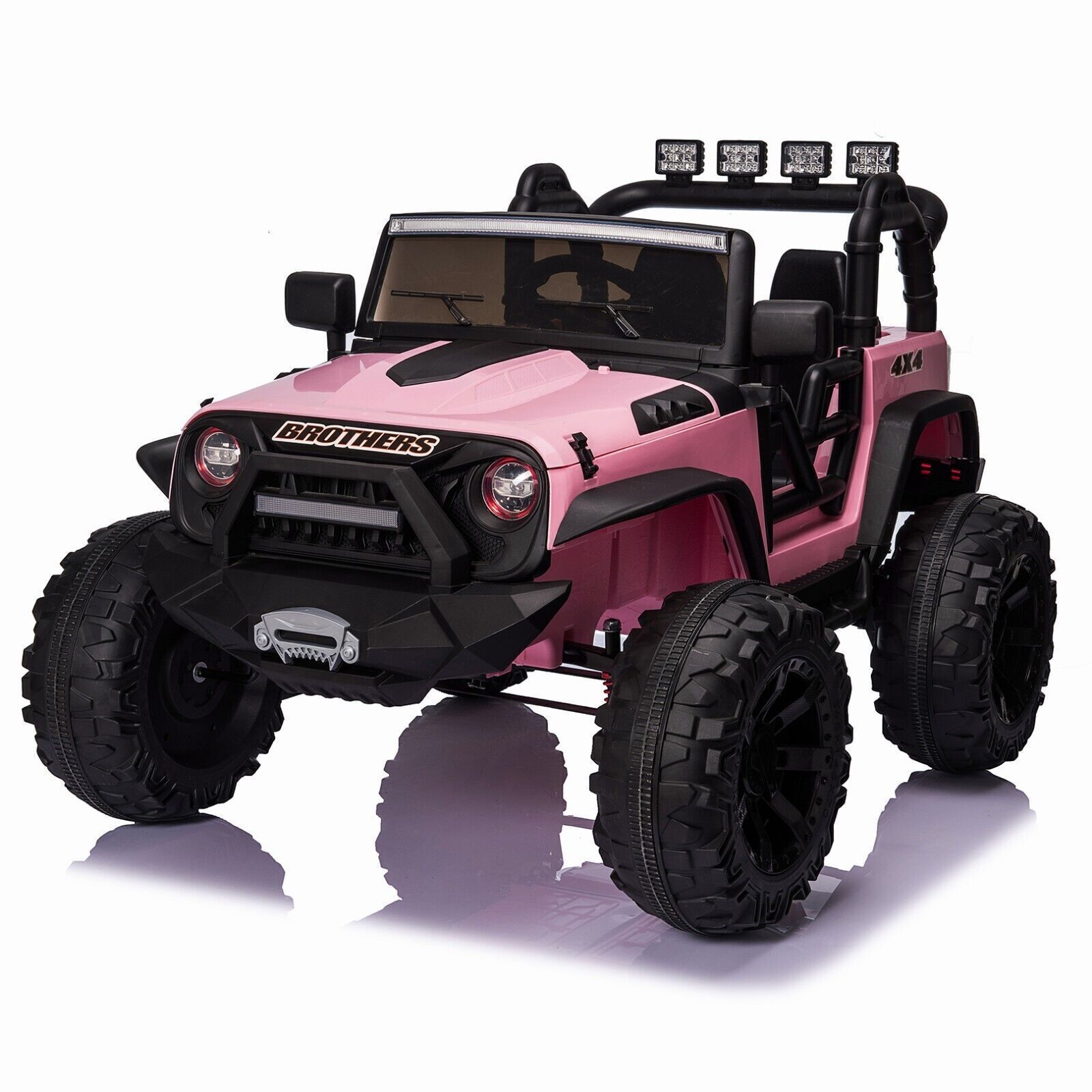 2-Seater 24V Electric Ride-On Truck with Bluetooth and LED Lights for Kids