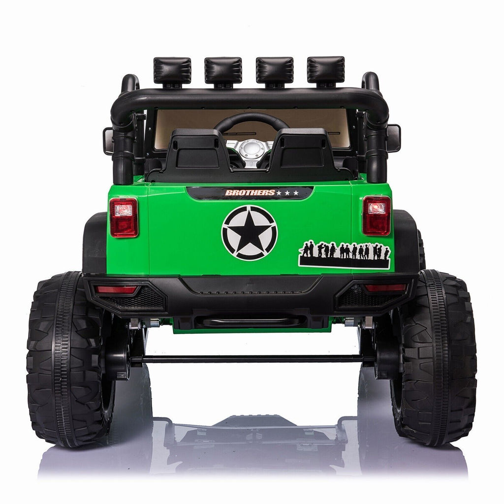 2-Seater 24V Electric Ride-On Truck with Bluetooth and LED Lights for Kids